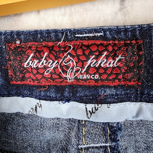 Vintage Y2K Baby Phat Jeans Baby Bootcut Mid Rise Medium Wash Fade Size 13 - Picture 2 of 15